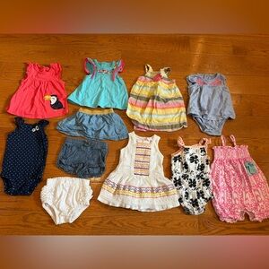 Baby Girl Summer Clothing Lot – Size 12 Months 🌞